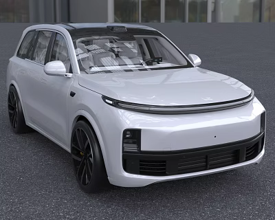 The 2023 ideal L9 new energy vehicle has 6 doors that can be opened. 3d model
