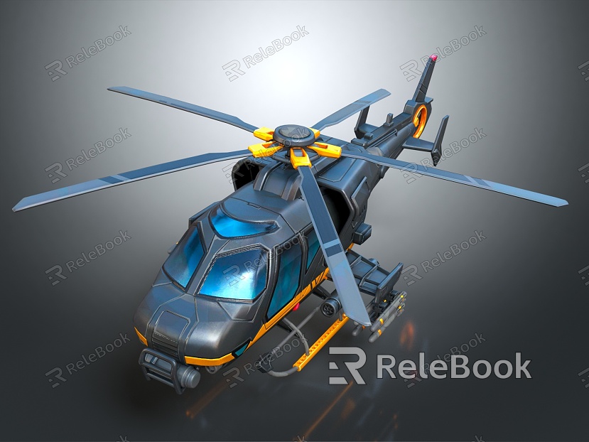 Modern Helicopter Black Hawk Combat Helicopter model