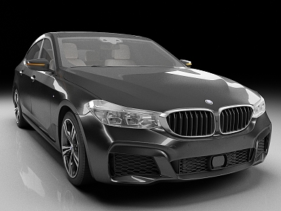 BMW 640i gt luxury car sedan car 3d model