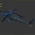 Military Helicopter With Rotors Radar Dome And Weapon Systems In Military Green Design