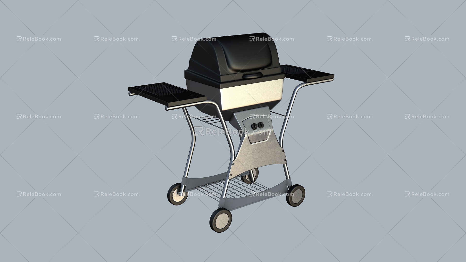 Mini barbecue grill industrial wind 3d model