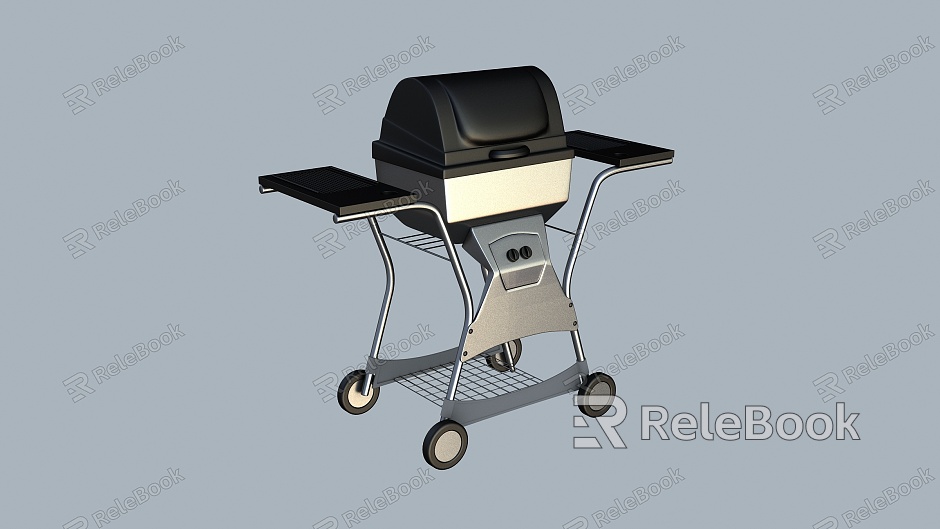 Mini barbecue grill industrial wind model