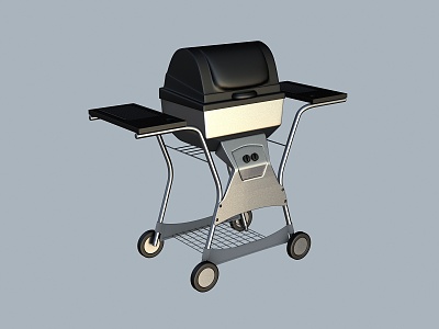 Mini barbecue grill industrial wind model