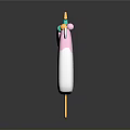Cute Unicorn Popsicle With Pink Top Smiling Face And Heart Speech Bubble