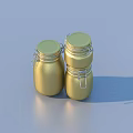 Golden Storage Jars With Metal Clasp Lids For Home Kitchen Organization