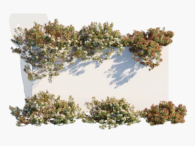 Decorative Climbing Vines With Green And Red Leaves For Garden Landscape 3d model