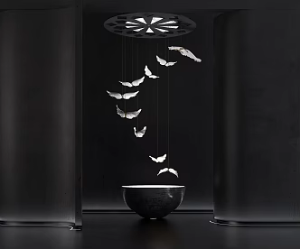 Modern shaped chandelier sculpture chandelier 3d model