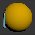 Yellow Crying Smiley Face Decorative Ornament Set With Blue Tears And Smooth Surface