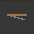 Minimalist Wooden Door Furniture With Glass Panel And Simple Frame Design
