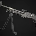 Heavy Machine Gun Firearms Weapon Machine Gun War Military World War II Ammunition Toy Gun Game 3d model