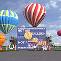 Vibrant Youth Hot Air Balloon Festival Featuring Colorful Balloons And Decorative Arches