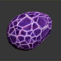 Shiny Purple Oval Decorative Household Item With Cracked Honeycomb Texture For Home Decor