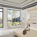 Luxury Clothing Store Interior With Elegant Display Shelves And Mirror Decorations