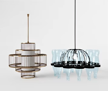 Modern Chandelier Art Chandelier Glass Chandelier Wine Bottle Chandelier 3d model