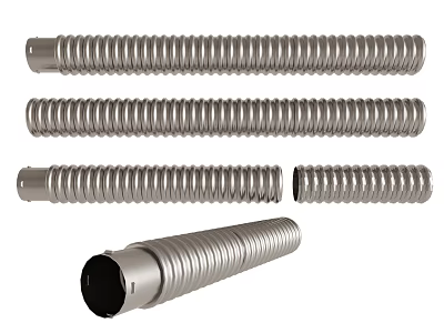 Stainless Steel Flexible Pipes In Various Types 3d model