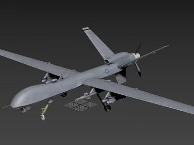 Military Unmanned Helicopter With Long Range Reconnaissance Rotor And Advanced Technology Design 3d model