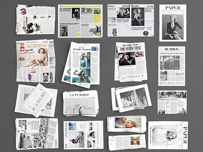 Colorful Magazine Covers Featuring Diverse Articles Images And Layout Designs 3d model