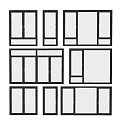 Various Styles Of Modern Window Designs With Black Frames And Glass Panels