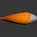 Abstract Orange And White Curved Structure 3D Design With Smooth Surface