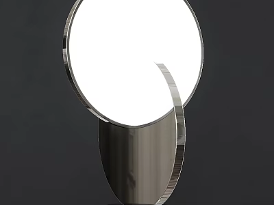 Modern Table Lamp With Circular Light And Sleek Metal Base For Home Decor 3d model