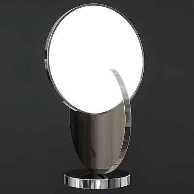 Modern Table Lamp With Circular Light And Sleek Metal Base For Home Decor 3d model