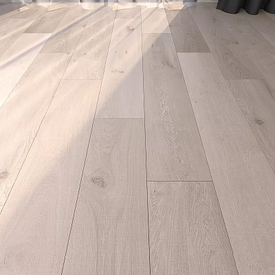 Light Colored Oak Wooden Floor Planks With Natural Grain For Interior Design 3d model