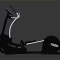 Black Elliptical Trainer Fitness Equipment With Ergonomic Design For Home Use