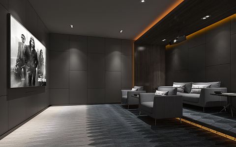 Modern AV Room Home AV Room 3d model