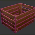 Sturdy Wooden Storage Crate With Slatted Design For Home Organization
