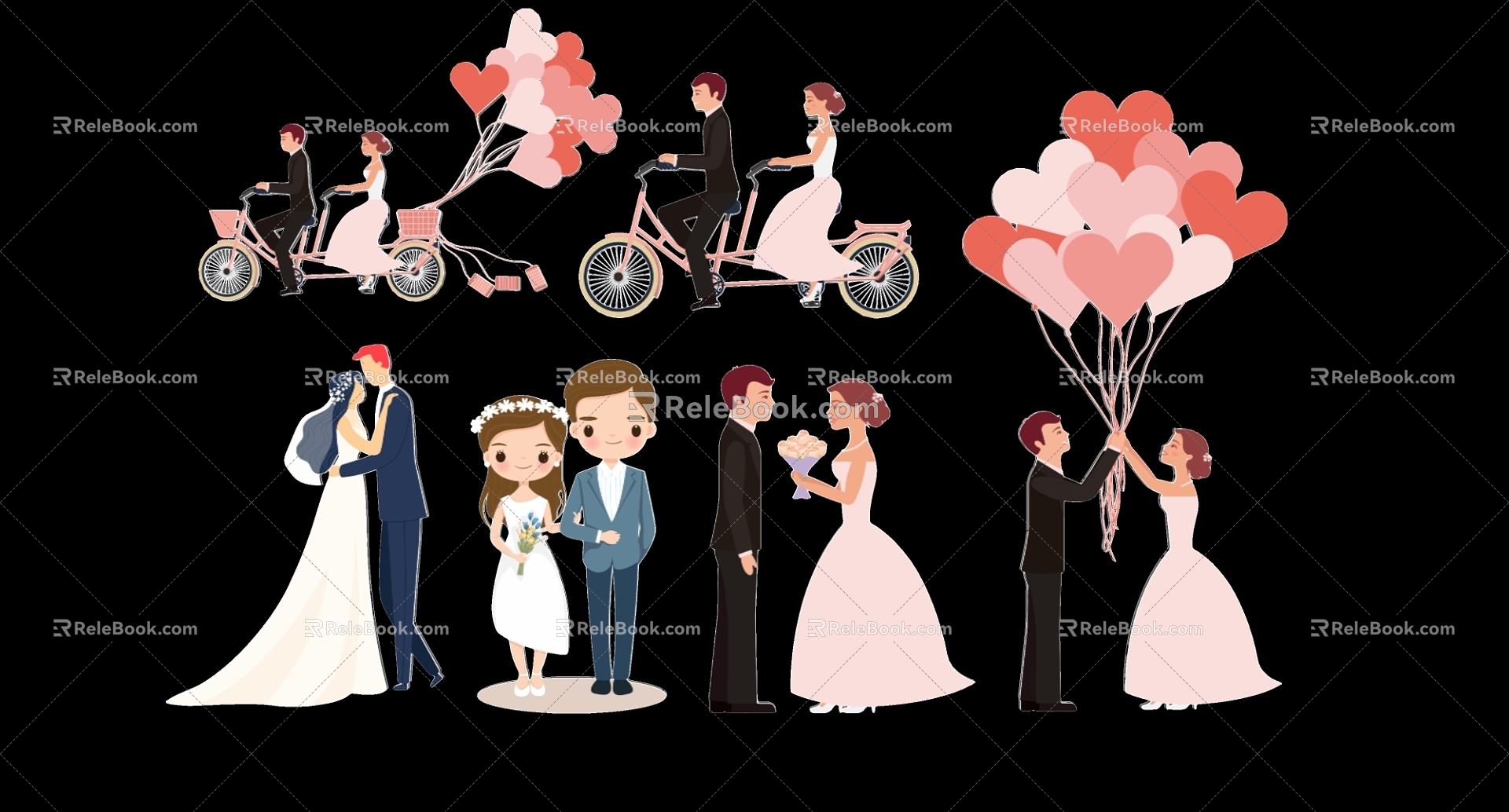 2D Wedding Characters model