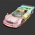 White High Performance Sports Car With Sleek Aerodynamic Body And Reflective Surface