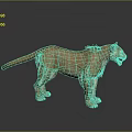 Realistic 3D Rendered Puma Figure In Standing Pose With Detailed Fur And Dark Background