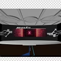 Hardcore Technology New Experience New Beginning on Golden Stage with Red Screen and Circuit Patterns