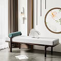 New Chinese Style Sofa Stool 3d model