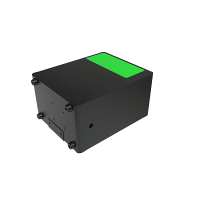 Durable Black Electronic Device Featuring Green Top Panel And Compact Modern Design 3d model