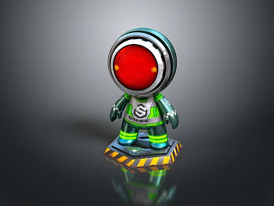 Robot Assistant Small Robot Butler Robot Butler Figure Game Figure 3d model
