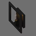 Modern Wall Lamp with Black Frame and Transparent Panel Sleek Design for Indoor Lighting