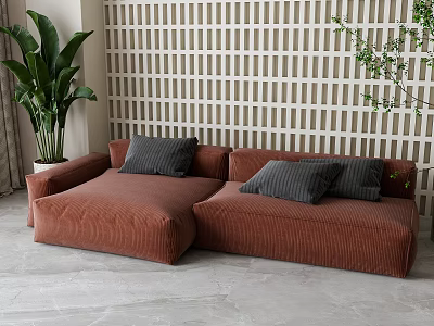 Modern corner sofa 3d model