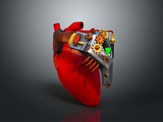 Steampunk Heart Mechanical Heart Steam Punk Heart Human Heart Machine Heart 3d model