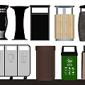 Modern trash can dustbin classification trash can public trash can 3d model