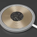 White Wireless Charger with Round Pad and USB Cable for Mobile Phones