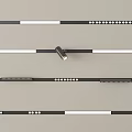Various Modern Downlights And Spotlights On Black Track Lighting Rails