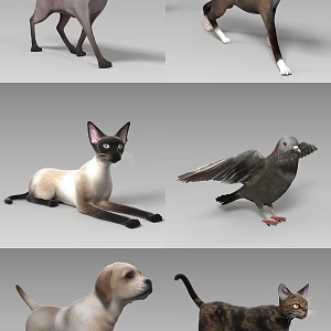 modern animal 3d model