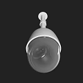Projection Monitoring Ceiling Mounted Dome Security Camera With White Exterior For Indoor Surveillance