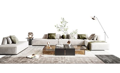 Modern Sofa Coffee Table Combination Sofa Coffee Table 3d model