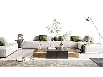 Modern Sofa Coffee Table Combination Sofa Coffee Table 3d model