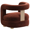 TOV furniture Chinese Fabric Leisure Chair 3d model