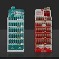 Colorful Retail Display Shelves With Multi Tiered Design For Beverage Bottles And Medicine Packages