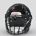 Riddell Black Football Helmet With Facemask Protective Padding And Durable Design