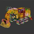 Functional Vehicle Large Yellow Crawler Excavator With Tracks Bucket And Cab